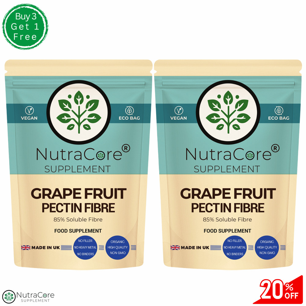 Grapefruit Pectin Fibre 600mg CAPSULES-(85% Soluble fibre)-Constipation-180Caps