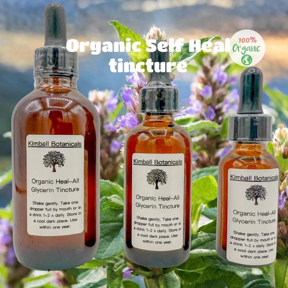 Organic Self Heal (Prunella Vulgaris) Double Extracted Tincture Glycerin Liquid