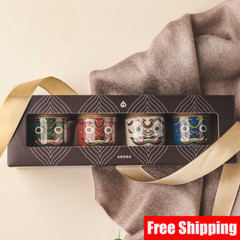 Premium Box Set of Thai Herbal Aroma 4 Scents, Inhaler Dizziness Therapy