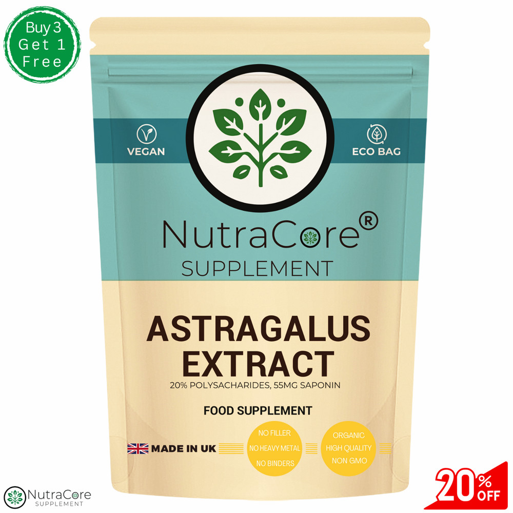 Astragalus Extract Capsules 5500mg-(20% Polysacharides+55mg Saponin)-90Caps
