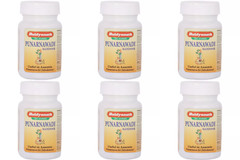 6 x Baidyanath Punarnawadi Mandoor Tablet (40tab) Useful in Anaemia & Edema