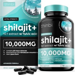 Thinbi Pure Himalayan Shilasjit Capsules with Fulvic Acid 90 Count (Pack of 1)