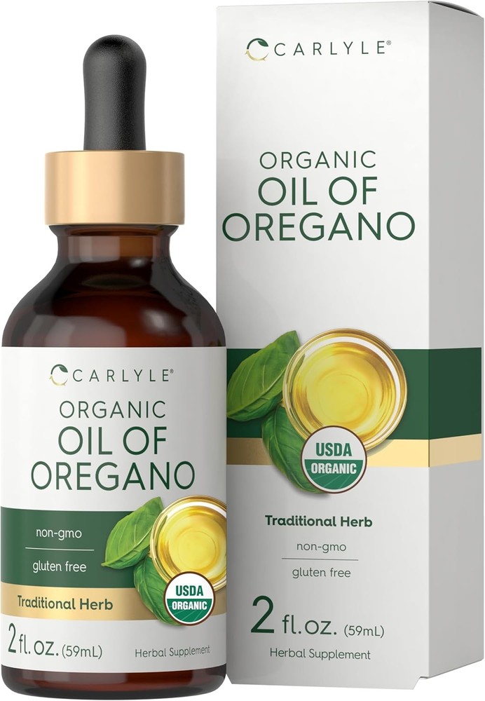 Carlyle Organic Oil of Oregano Liquid Drops – 2 fl oz – 1 Year Supply