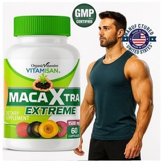 Maca Root Capsules 1500mg, Peruvian Maca Extract for Men & Women 120 Capsules