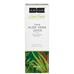 Kapiva Aloe Vera Juice 1L With Pulp Herbal Skin Hair Wellness Drink Free Ship