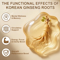 Red Korean Panax Ginseng 1600mg 120 Capsules – Energy/Endurance/Memory/Sex Drive