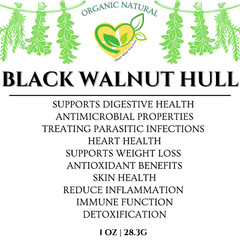 Black Walnut Hull Cut & Sifted Organic Herb Natural Herbal 28.3g Parasite Detox