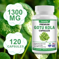Gotu Kola Capsules 1300 Mg Brain Health Extra Strength Improve Memory Focus