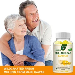 Mullein Leaf Capsules Support Lung Cleanse Respiratory Function 3 Months Supply