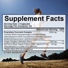 Triple Strength Turmeric Curcumin With Bioperine And Ginger 2200mg 30/60/120Caps