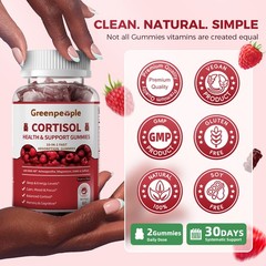 Cortisol 15-IN-1 Supplement Gumeis with Magnesium Ashwagandha L-Theanine