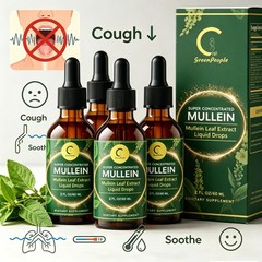 4 PACK Mullein Drops for Lungs, Detox and Cleanse Mullein Extract Supplement