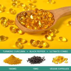 Turmeric Curcumin with Bioperine 1950mg High Absorption Triple Strength Capsules