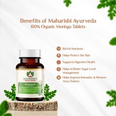 Maharishi Ayurveda Organic Moringa Tablets 500 MG | Immunity Booster | {60 Tab}
