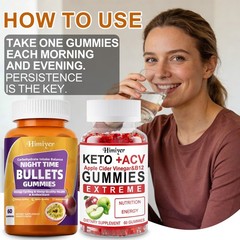 6 Bottles Keto ACV B12 & Night Sleep Gummies, 360 Gummies All Together