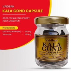 Vaidban Kala Gond 30 Capsules ( kal niryas ) gond FREE SHIPPING