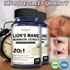 Lion’s Mane Capsules | Vegetarian | Non-GMO | Improves Sleep Quality