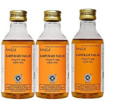 3x Arya Vaidya Sala Karpuradi – Karpooradi Tailam 200ml Ayurvedic Massage Oil