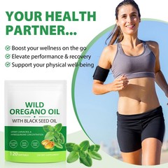 Oil of Oregano Softgels, 2 in 1 Oil of Oregano with Black Seed Oil 240 Count,…