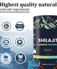 PUREJIT 100% Platinum-Shilajit (60)Gummies Pure 3000mg Exp 12/2026