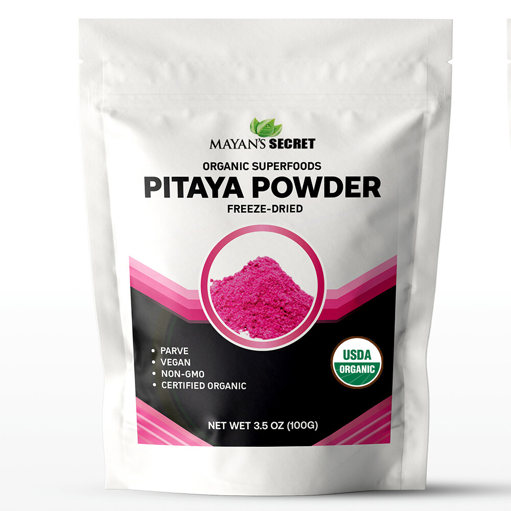 Superfoods USDA Certified Organic Freeze-Dried Pitaya Powder Dragon Fruit 3.5 Oz