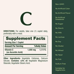 Nature’s Bounty Vitamina C 1000mg, suplemento de apoyo inmune, poderoso antioxid