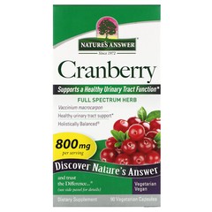 Nature s Answer Cranberry 800 mg 90 Vegetarian Capsules Cruelty-Free, GMP