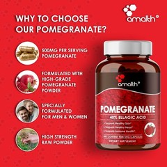 Pomegranate Extract Punica Granatum 500mg Capsules – 90 Pills – immunity