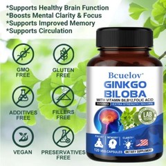 Ginkgo Biloba Improve Blood Circulation Improves Memory Brain Function 120 Pills