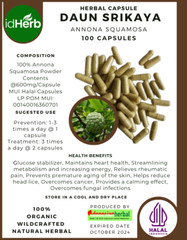 [idHerb] CAPSULES Annona Squamosa D Srikaya Natural Organic Herbal Herbs Fresh
