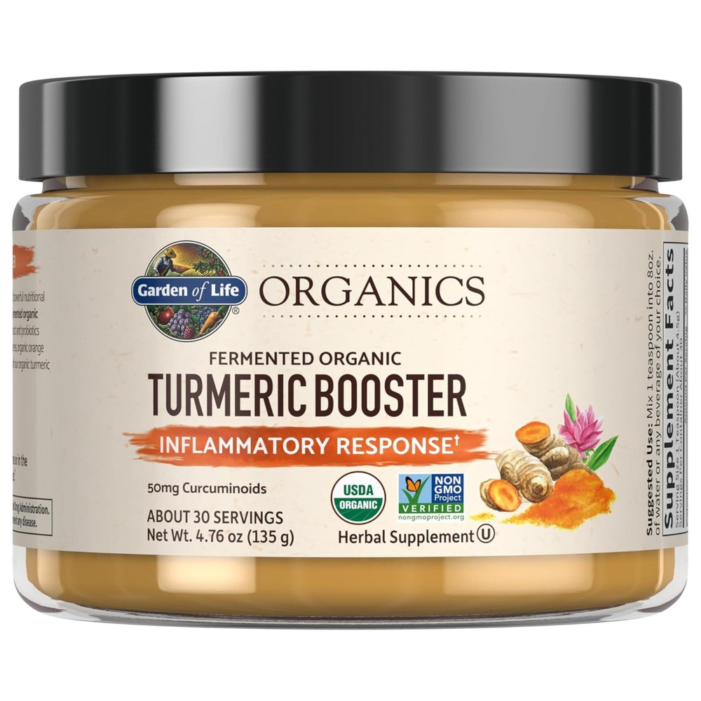 Garden of Life Organics Turmeric Booster 4.76 Ounce (Pack 1), Yellow