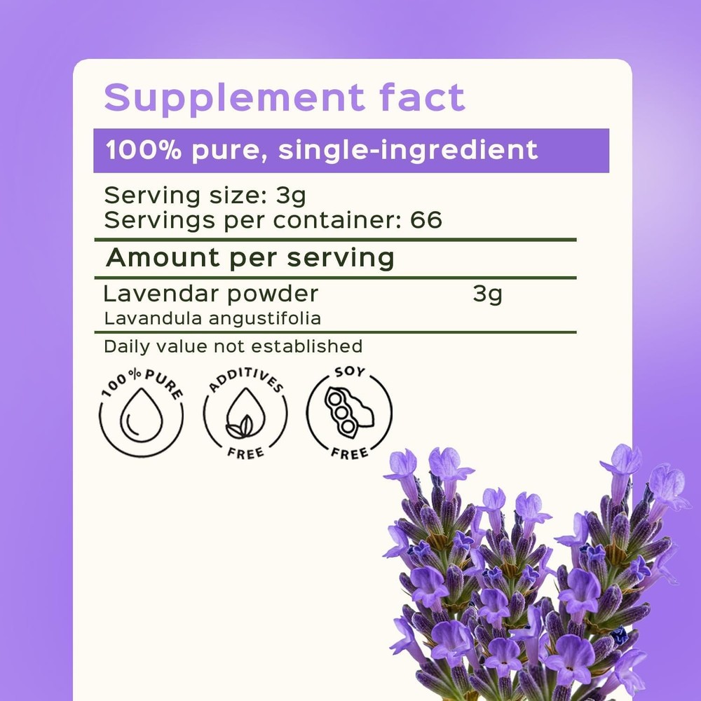 Bixa Botanical Lavender Flower Powder – 7oz – Exp 9/2027