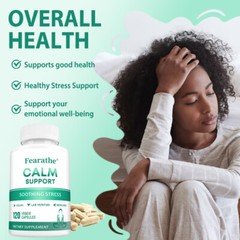 Calm Support Supplements Soothing Stress Emotional Well-Being 30-120 Capsules