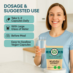 KUDZU Root Extract Caps 6000mg(60% Isoflavone Puerarin)-HANGOVER Support-180Caps