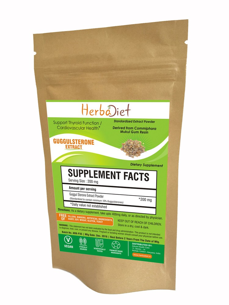 Guggul Extract Powder 2.5% Guggulsterones Antioxidant Heart Health Supplement