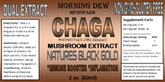 CHAGA MUSHROOM Dual Extract Liquid Tincture 2 oz. Bottle