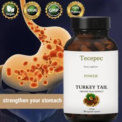Turkey Tail Capsules 500mg Immune Support Digestive Health Exp 6/2026