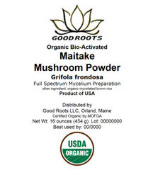 Maitake Mushroom Powder USA grown Organic Best Bio-Active Full Spectrum Grifola