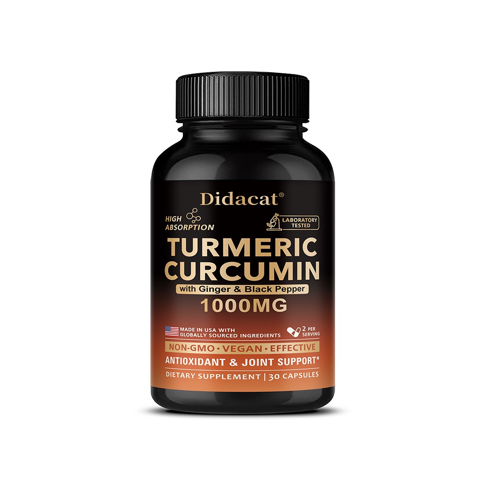Turmeric Curcumin With Ginger & Black Pepper Joint Support 1000mg 30/60/120 Caps