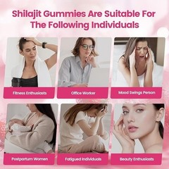 VivoNu Himalayan Shilajit Gummies 4000mg, Ashwagandha, Fulvic Acid, 60 Count