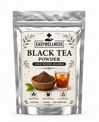 Black Tea Powder Pure Herbal Natural Energy Antioxidant Drink Fine Grind