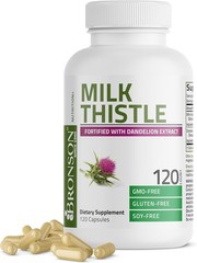 Bronson Milk Thistle Silymarin Marianum & Dandelion Extract Liver Health Support