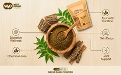 Neem Bark Powder 16 Oz (1 lb) – Dental and Digestion Support (Pack of 2)