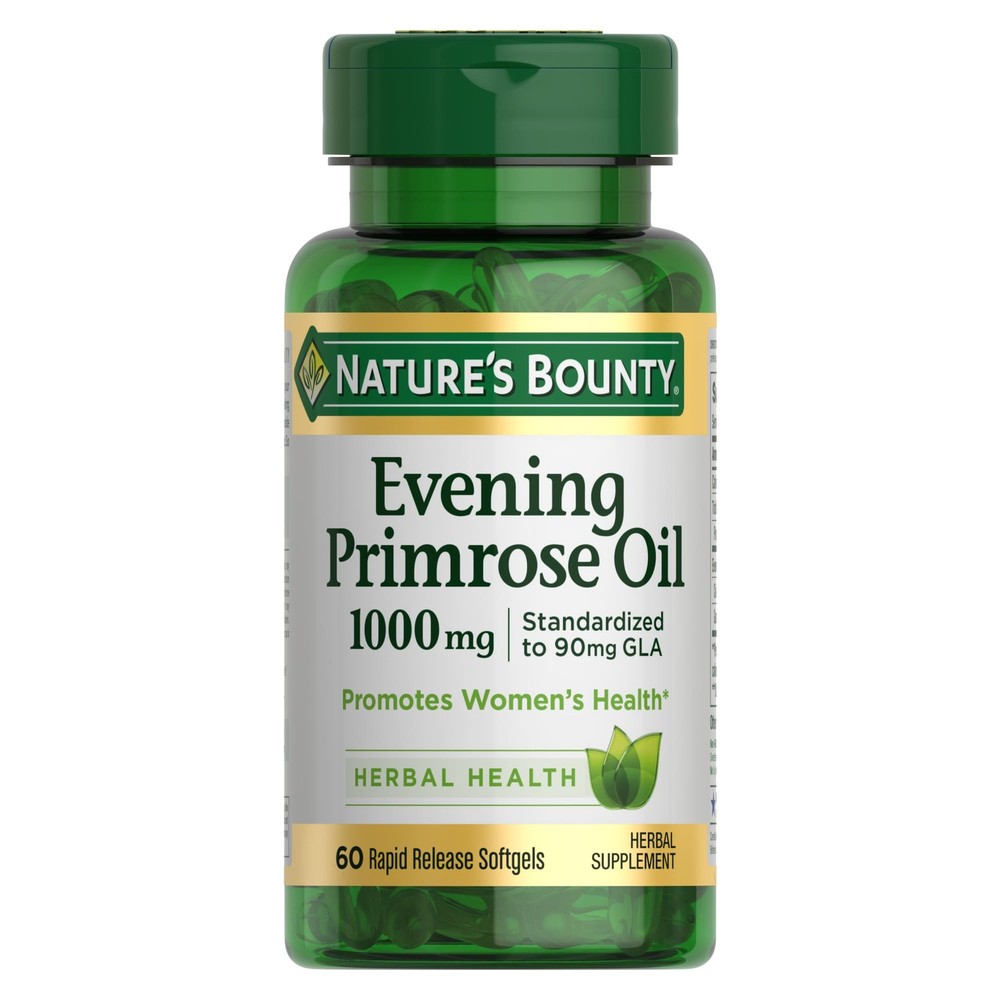 Nature’s Bounty Evening Primrose Oil 60 Softgels Supports Women’s Health GLA