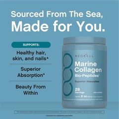 NeoCell Marine Collagen Peptides Powder | 8 oz | Unflavored | Superior Absorptio