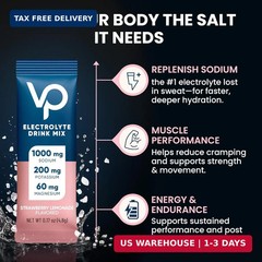 Venture Pal High Sodium Sugar Free Electrolytes Powder Packet, Zero Calories Hyd