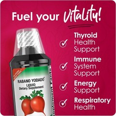 8 FL Oz Horseradish Extract Supplement for Energy & Thyroid Support – All Ages