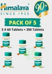 5 X Himalaya Septilin 300 Tablets, Pure Herbal Exp March 2027