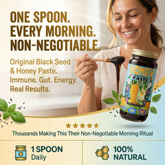 BLACK SEED & HONEY PASTE – Immune Energy Nourishment Anti-Inflammatory – 16 oz