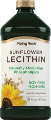 Sunflower Lecithin Liquid | 16 Fl Oz Oil | Vegan, Soy Free | by Piping Rock